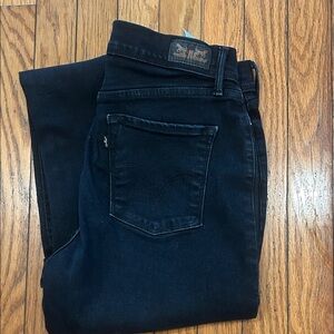 Levi's Midnight Blue Black Denim 512 Skinny 8